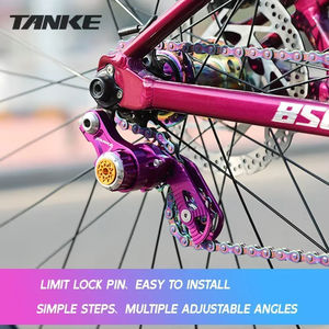 Zincir gergi bisiklet tek hız zincir kılavuzu katlanır bisiklet alüminyum alaşımlı kasnak - Product Image 3