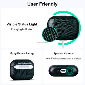 Funda Protectora Suave con Diseño de Lagarto para Auriculares Inalámbricos <span class=keywords><strong>Bluetooth</strong></span> <span class=keywords><strong>AirPods</strong></span> Pro 3 - Product Image 3