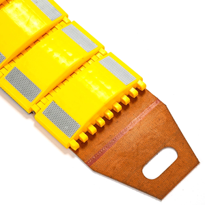 Reductor de velocidad portátil enrollable de plástico 3000x230x50mm Amarillo Negro 50mm de altura Seguridad vial - Product Image 2