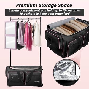 Free Sample Collapsible Dance <b>Bag</b> with Pull-rod <b>Garment</b> Rack Telescopic Rod Wheel Duffel <b>Bag</b> Competition Show 28-inch Suitcase - Product Image 2