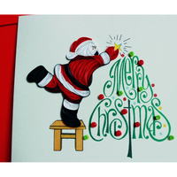 Carte-cadeau en papier fait main pour Noël, les fêtes et les vœux, fabriquée au Vietnam, fournitures en gros
