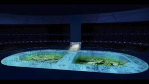 หน้าจอแสดงผล LED ป้องกันการลื่นทนทานต่อการสึกหรอสำหรับ P2.5หน้าจอตั้งพื้นมีการตอบสนองแบบซิงโครนัสเกมแบบโต้ตอบสำหรับผู้ใช้หลายคน P3.91ตอบสนองแบบซิงโครนัส - Product Image 2