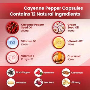 Gélules de piment de Cayenne - 3000 mg équivalent par portion |   Complément alimentaire à formule botanique avancée 12 en 1 (240 gélules molles) - Product Image 4