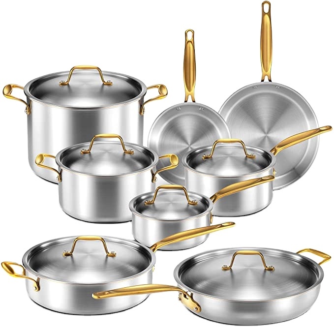 Stainless Steel 14 Piece Cookware Set