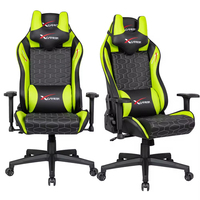 Chaise de jeu pivotante réglable en hauteur, verte, pour ordinateur de course, à prix abordable, idéale pour l'aménagement de poste de jeu à domicile