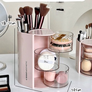 OWNSWING 3-layer <strong>Sponge</strong> Powder Puff Storage Box Layer Rotating Hair Accessories Organizer Box <strong>Makeup</strong> Brush <strong>Holder</strong> - Product Image 2