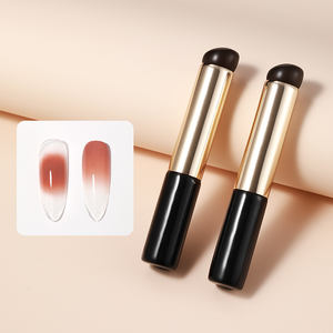 Logo personnalisé Blooming Air Brush peinture <span class=keywords><strong>pour</strong></span> <span class=keywords><strong>ongles</strong></span> Silicone Magic Mirror Nail Art Brush Black Nail Art Brush - Product Image 1