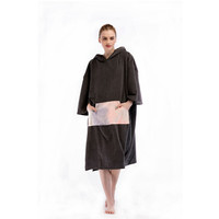 Robe de Surf en coton éponge épais absorbant avec capuche, meilleur Poncho de plage à capuche pour adulte