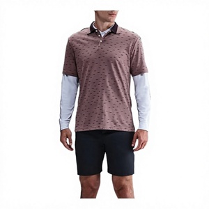เสื้อเชิ้ตแขนสั้นผู้ชาย ผ้าโพลีเอสเตอร์ 100% แบบถัก พิมพ์ลาย ระบายอากาศ แห้งเร็ว - Product Image 2