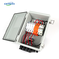 Boîtier de combinateur solaire à vente directe d'usine, 4 entrées 1 sortie, protection IP65, 500V/1000VDC, boîtier de contrôle de réseau photovoltaïque