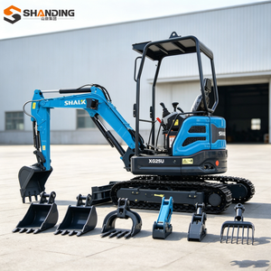 Miniexcavadora de orugas de goma hidráulica de 1, 2 y 2.5 toneladas con cucharón, certificación CE EPA, de fábrica - Product Image 6
