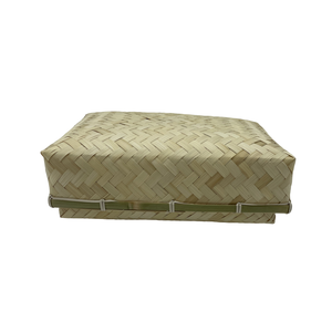 Wholesale Reusable Eco-friendly Bamboo Rattan Gift Storage Box Decorative Bamboo Gift Basket With Lid