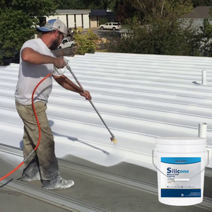 Vente en gros de revêtement de <span class=keywords><strong>toiture</strong></span> plat élastomère, revêtement de <span class=keywords><strong>toiture</strong></span> rafraîchissant, <span class=keywords><strong>peinture</strong></span> de <span class=keywords><strong>toiture</strong></span> en caoutchouc liquide pulvérisable 5gl, revêtement imperméable - Product Image 6