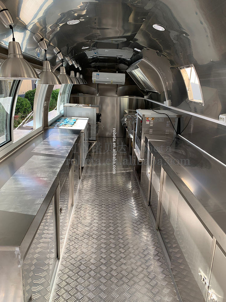 source 食品拖车移动厨房拖车英国烧烤食品卡车,配有全套设备和其他