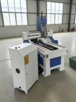 Machine de gravure CNC compacte à 4 axes, machine de fraisage de précision, axe rotatif, broche simple, machine de sculpture rotative 3D pour l'artisanat du bois