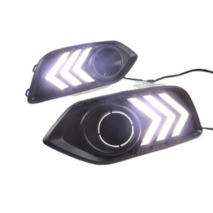 CARMATES LED para Honda <span class=keywords><strong>HRV</strong></span> 2018 2019 Vezel EU DRL luces de circulación diurna cubierta de lámpara antiniebla con señal amarilla de giro - Product Image 1
