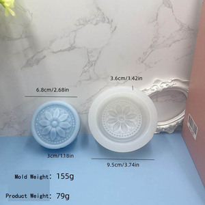 แม่พิมพ์สบู่ซิลิโคนลายนูนรูปดอกไม้ทำด้วย3D ทำเทียนแบบทำมือเครื่องมือตกแต่งบ้านของขวัญ - Product Image 5