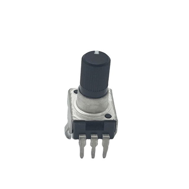 9mm Horizontal Rotary Potentiometer 3-Pin Linear Taper 1K-100K Ohm Free Samples for PCB/Audio Equipment
