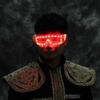Lunettes LED multicolores pour bar, soirée, KTV, boîte de nuit, accessoires d'ambiance pour spectacle, lunettes lumineuses en acrylique