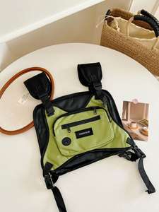 Chaleco Táctico Impermeable de Lona - Prenda Exterior Funcional y Moderna de Estilo Hip-hop con Bolsa de Pecho - Product Image 2