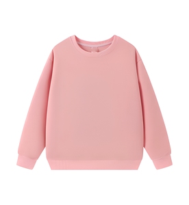 Custom Pink Womens Regular Fit Crewneck Fleece Sweatshirt Plain Soft Everyday Pullover Wholesale Boutiques USA <b>UK</b> Europe OEMs - Product Image 1