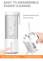 Type C Laad Multifunctionele Lekvrije Draadloze Reis Draagbare Blender 450Ml Usb Opladen Smoothie Juicer Met Riem