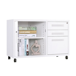 Armoire de classement basse moderne en métal avec <span class=keywords><strong>porte</strong></span> <span class=keywords><strong>coulissante</strong></span> pour <span class=keywords><strong>bureau</strong></span> et école - Product Image 1