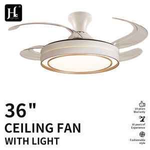 Ventilador de Techo LED Moderno de 42 Pulgadas, Retráctil, de Metal, con 4 Aspas, Control Remoto, para Sala de Estar, Dormitorio, Espacio Infantil Tropical, Mini - Product Image 2