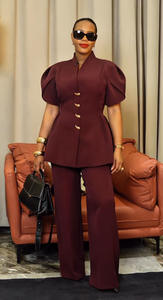 批发2025夏季新款时尚优雅气质通勤纯色修身立筒透气环保长裤简约 - Product Image 6