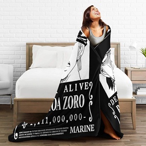 Plaid en flanelle <span class=keywords><strong>Zoro</strong></span> <span class=keywords><strong>Wanted</strong></span> Luffy, imprimé pour chambre à coucher, canapé, ultra-doux, chaud, couvre-lit, dérivés d'anime - Product Image 6