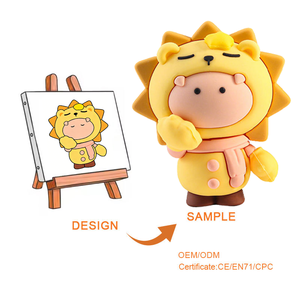 ตุ๊กตาพีวีซีแบบข้อต่อสีเหลือง ตัวการ์ตูน 3 มิติ แบบกล่องสุ่ม ของเล่นตั้งโต๊ะพลาสติก ตุ๊กตาพีวีซีแบบกำหนดเองได้ - Product Image 1