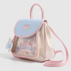 Tùy Chỉnh Hàn Quốc Phong Cách Thời Trang Đáng Yêu Mini Ba Lô Cô Gái Giả Da Rõ Ràng Cửa Sổ Trong Suốt PVC Pins Hiển Thị ITA Túi - Product Image 4