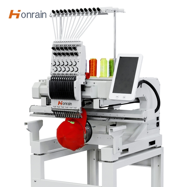 12/15 Needles New Products Embroidery Computer Machine Single Head Flat Hat Computerized Embroidery Sewing Machine