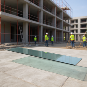 Panneau en verre trempé 35,4 x 7,9 pouces transparent et durable pour balustrades, rampes et utilisation en bâtiment - Product Image 2