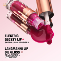 Huile à lèvres liquide brillante OEM, étiquette privée, logo personnalisé, hydratante, légère, longue tenue, anti-transfert, fini mat ou pailleté