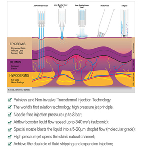 Système d'oxygénation Hydra avancé avec technologie de jet haute pression pour un nettoyage en profondeur des pores et l'élimination des pigments - Product Image 4