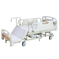 Lit d'hôpital pour personnes âgées, lit de soins à domicile manuel pour patients âgés, lit de soins multifonctionnel manuel avec toilette