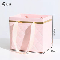 Qibai fourre-tout pliant CC sac fleurs sac cadeau saint valentin bouquet boîte à fleurs boîte d'emballage créative sac d'emballage de chaîne