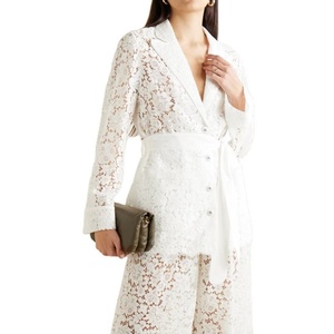 Nouvelle Arrivée Vestes en Dentelle Personnalisées Automne OOTD pour Femmes, Vestes à Revers Style Business, Veste en Dentelle Florale Vintage Oversize - Product Image 1