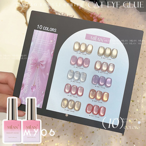 ชุดสีเจลทาเล็บมินิ 10 สีใหม่จากมิลาน สำหรับฤดูร้อน ดีไซน์ขวดแคทอาย ไม่เหลือง ติดทนนาน เหมาะสำหรับร้านทำเล็บ - Product Image 2