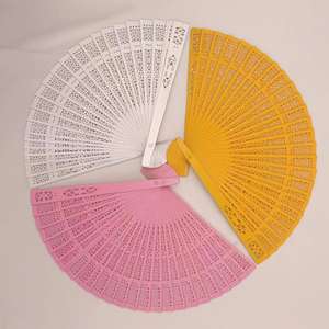 Ventilador de mano de fábrica, abanicos de mano de madera grabados personalizados, abanico de mano de boda plegable, mango de madera - Product Image 2