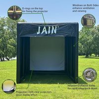 Cage de simulateur de golf gonflable d'intérieur en PVC noir de haute qualité avec impression personnalisée pour la maison