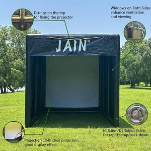 Cage de <span class=keywords><strong>simulateur</strong></span> de <span class=keywords><strong>golf</strong></span> gonflable d'intérieur en PVC noir de haute qualité avec impression personnalisée pour la maison - Product Image 2
