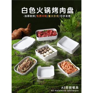 จานเมลามีนทรงสี่เหลี่ยม ขนาด A5 สำหรับร้านอาหาร บุฟเฟ่ต์ ใช้ในเชิงพาณิชย์ - Product Image 3