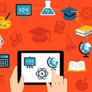 Interfaz de aplicación de educación en línea visualizada en teléfono inteligente con fondo de computadora portátil para fines de aprendizaje y enseñanza - Product Image 6