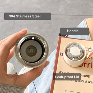 กระติกน้ำชาแบบพกพา สไตล์ใหม่ ทำจากสแตนเลส 304 พร้อมหูจับซิลิโคน แก้วเก็บความร้อน ดีไซน์หรูหรา สำหรับใช้ในชีวิตประจำวัน - Product Image 3