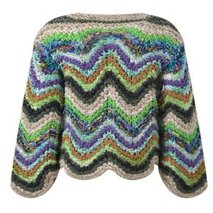 Cardigan Femme Épais Crocheté en <span class=keywords><strong>Mohair</strong></span> Style Vintage Double Boutonnage Tendance Mode ODM 2026 - Haute Qualité Personnalisable - Product Image 2