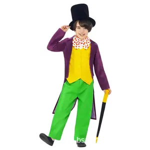 Charlie and the Chocolate Cosplay Show willy Wonka Costume Cosplay Costume da spettacolo di Halloween