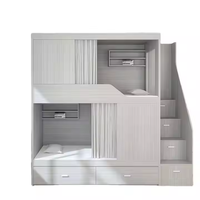 Capsule spatiale moderne et écologique Cadre de planche de bois Lit pour étudiants Dortoir Appartements E-Sports Hôtels Écoles