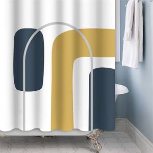 Bohême <span class=keywords><strong>rideau</strong></span> de douche couleur bloc gris arc maison hôtel <span class=keywords><strong>baignoire</strong></span> salle de bain décor <span class=keywords><strong>tissu</strong></span> imperméable lavable imprimé <span class=keywords><strong>rideau</strong></span> de douche - Product Image 2